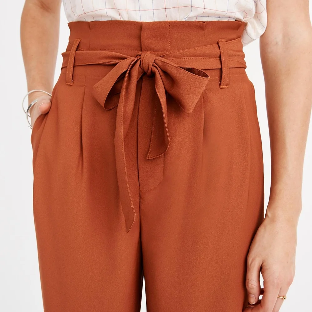 Madewell Satin Drapey Paperback Pants - Picture 5 of 9